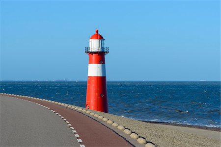 Noorderhoofd and Dike Road by North Sea, Westkapelle, Zeeland, Netherlands Stock Photo - Rights-Managed, Code: 700-08865427