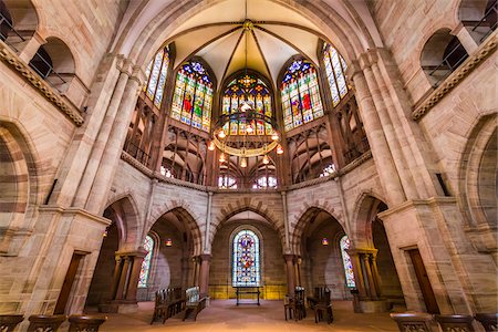 simsearch:400-05745868,k - Interior of the Basel Cathedral (Basel Minster) of an archway surrounded by stained glass window with a vaulted ceiling in Basel, Switzerland Stock Photo - Rights-Managed, Code: 700-08986121