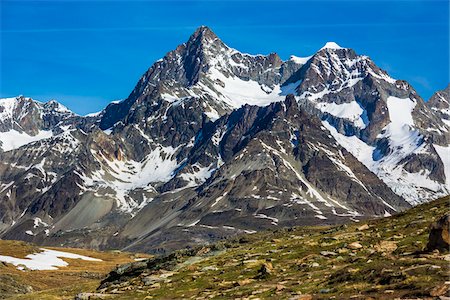 pennine alps - Moorland beneath the moutains of the Swiss Alps at Zermatt, Switzerland Stock Photo - Rights-Managed, Code: 700-08986363