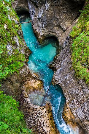 simsearch:400-05044143,k - High angle view of the Leutasch Spirit Gorge (Leutascher Geisterklamm) in Leutasch, Austria Stock Photo - Rights-Managed, Code: 700-08986434