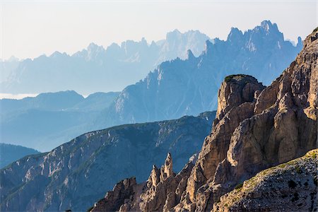 silhouette mountain peak - The Dolomites near The Three Peaks of Lavaredo (Tre Cime di Lavaredo), Auronzo di Cadore, Italy Stock Photo - Rights-Managed, Code: 700-08986636