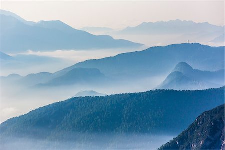 dreamy - Misty fog over the Dolomites near The Three Peaks of Lavaredo (Tre Cime di Lavaredo), Auronzo di Cadore, Italy Stock Photo - Rights-Managed, Code: 700-08986639