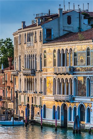 early morning city - Sunlit buildings along the Grand Canal in Venice, Italy Stock Photo - Rights-Managed, Code: 700-08986648