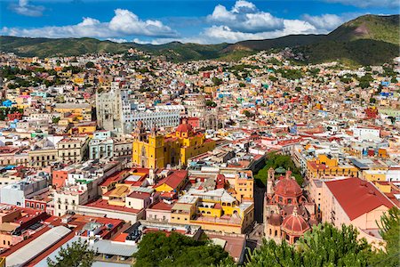simsearch:600-03004085,k - Scenic overview of Guanajuato City with its many historical churches, Guanajuato State, Mexico Stock Photo - Rights-Managed, Code: 700-09071061