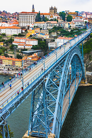 simsearch:700-08146472,k - Dom Luis I Bridge and harbor in Porto, Norte, Portugal Stock Photo - Rights-Managed, Code: 700-09226643