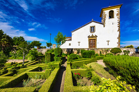 simsearch:400-05724379,k - Gardens and the Church of Saint Mary in the municipality of Marvao in Portalegre District of Portugal Stock Photo - Rights-Managed, Code: 700-09226800