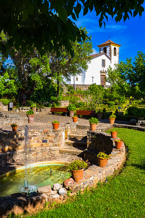Gardens and the Church of Saint Mary in the municipality of Marvao in Portalegre District of Portugal Stock Photo - Rights-Managed, Code: 700-09226802