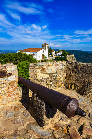 simsearch:400-05724379,k - Old cannon at the Castle of Marvao overlooking the municipality of Marvao in the Portalegre District of Portugal Stock Photo - Rights-Managed, Code: 700-09226803