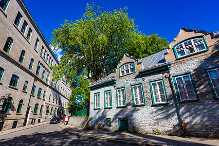 simsearch:700-03739482,k - Street scene with old, stone buildings in Quebec City, Quebec, Canada Stock Photo - Rights-Managed, Code: 700-09226864