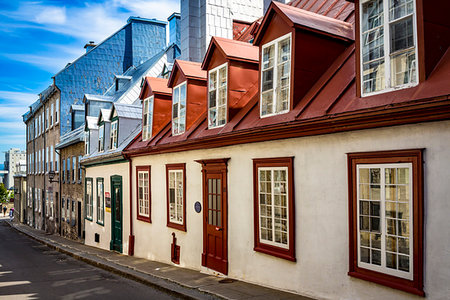 simsearch:700-06892502,k - Traditional buildings with metal rooftops in Quebec City, Quebec, Canada Stock Photo - Rights-Managed, Code: 700-09226865