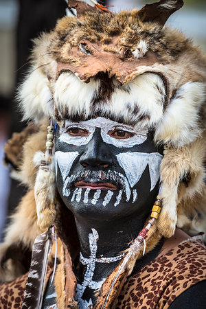 simsearch:614-02679643,k - Close-up of an indigenous tribal dancer at a St Michael Archangel Festival parade in San Miguel de Allende, Mexico Stock Photo - Rights-Managed, Code: 700-09227076