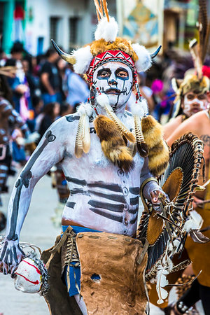simsearch:614-02679643,k - Indigenous tribal dancer at a St Michael Archangel Festival parade in San Miguel de Allende, Mexico Stock Photo - Rights-Managed, Code: 700-09227123