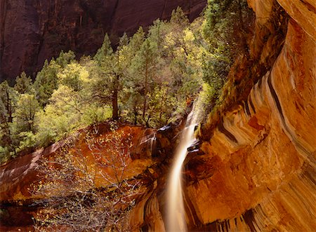 simsearch:700-00073991,k - Emerald Pools Waterfall Zion National Park Utah, USA Stock Photo - Rights-Managed, Code: 700-00016226