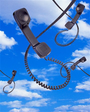 simsearch:700-00025806,k - Telephone Receivers in Sky with Clouds Stock Photo - Rights-Managed, Code: 700-00018004