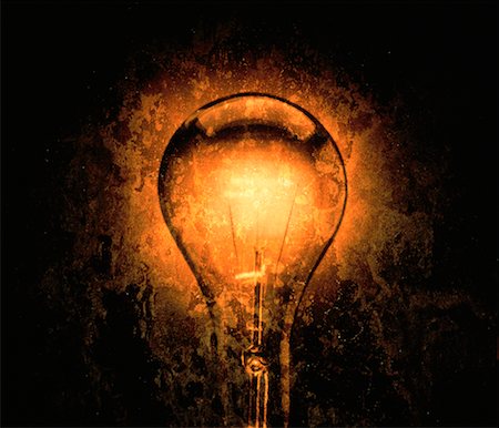 simsearch:700-00077410,k - Glowing Light Bulb Stock Photo - Rights-Managed, Code: 700-00019246