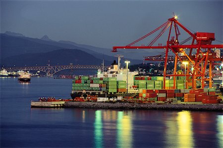 simsearch:700-03368682,k - Container Ship Loading Vancouver, British Columbia Canada Stock Photo - Rights-Managed, Code: 700-00010739