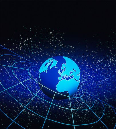 simsearch:700-00034300,k - Globe and Grid in Starry Sky Europe and Africa Stock Photo - Rights-Managed, Code: 700-00012503