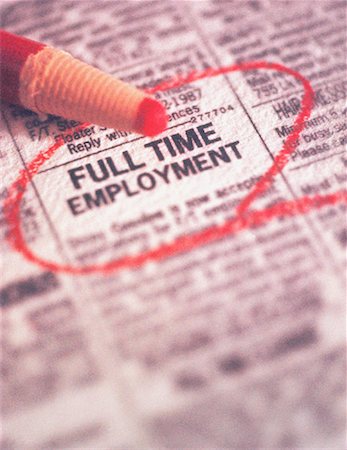 rehabilitation (restitution) - Close-Up of Employment Advertisements Circled with Grease Pencil Stock Photo - Rights-Managed, Code: 700-00025177