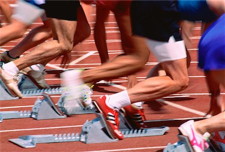 Runners on Starting Blocks Stock Photo - Rights-Managed, Code: 700-00025245