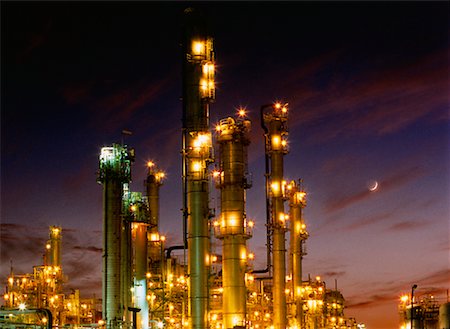 simsearch:700-00018773,k - Oil Refinery at Dusk Texas, USA Stock Photo - Rights-Managed, Code: 700-00026007
