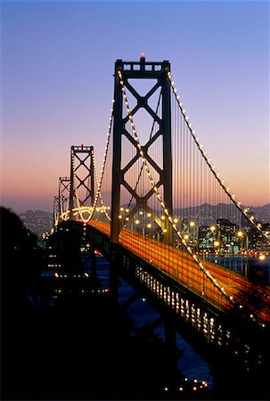 simsearch:700-00650042,k - Oakland Bay Bridge at Dusk San Francisco, California, USA Stock Photo - Rights-Managed, Code: 700-00026468
