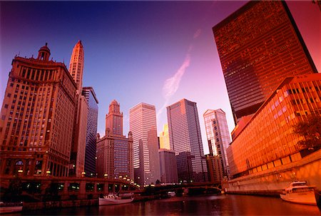 simsearch:700-00036346,k - Cityscape at Dusk Chicago, Illinois, USA Stock Photo - Rights-Managed, Code: 700-00026482