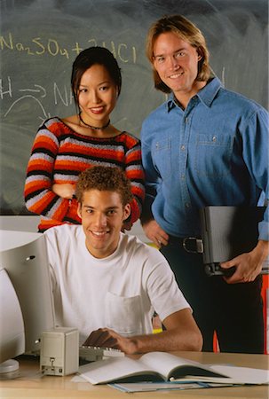Portrait of Students and Male Teacher in Classroom Stock Photo - Rights-Managed, Code: 700-00027076