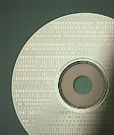 simsearch:700-00031893,k - Binary Code on Compact Disc Stock Photo - Rights-Managed, Code: 700-00028598