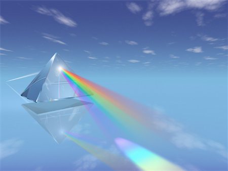 prism and light - Pyramid and Spectrum Stock Photo - Rights-Managed, Code: 700-00028616