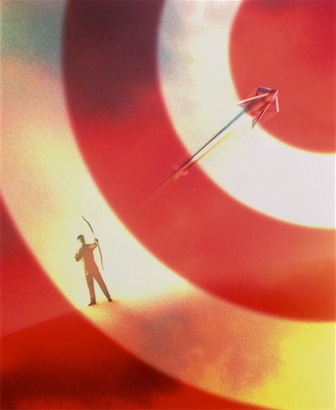 Businessman Shooting Arrow at Target Stock Photo - Rights-Managed, Code: 700-00028751