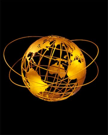 Wire Globe with Rings Atlantic Ocean Stock Photo - Rights-Managed, Code: 700-00028966