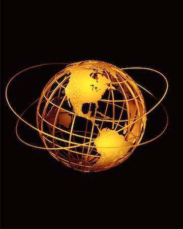 simsearch:700-00028889,k - Globe de fil avec les anneaux vers le Nord et l'Amérique du Sud Photographie de stock - Rights-Managed, Code: 700-00028967