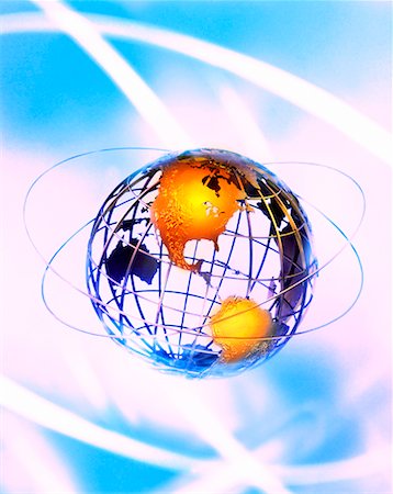 simsearch:700-00031807,k - Wire Globe and Rings North and South America Stock Photo - Rights-Managed, Code: 700-00028972