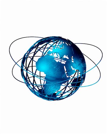 simsearch:700-00028889,k - Globe de fil avec les anneaux vers le Nord et l'Amérique du Sud Photographie de stock - Rights-Managed, Code: 700-00028982
