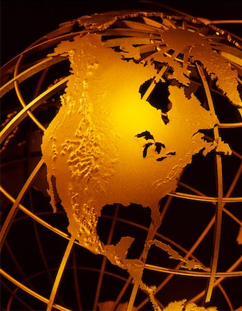 photo of wire frame of the world - Close-Up of Wire Globe North America Stock Photo - Rights-Managed, Code: 700-00029258