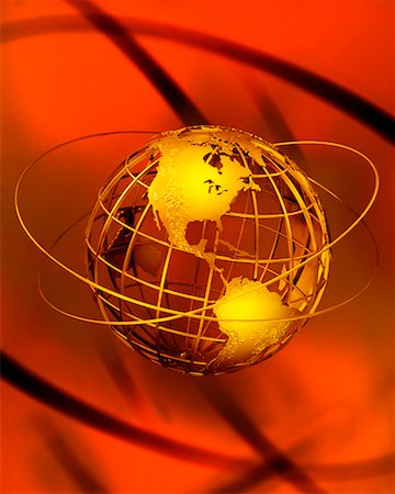 simsearch:600-00059402,k - Wire Globe with Rings North and South America Foto de stock - Con derechos protegidos, Código: 700-00029259