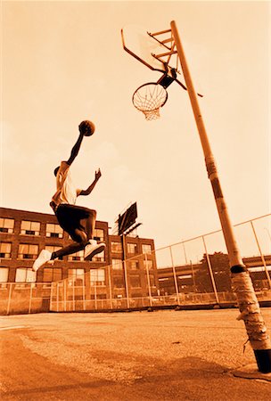 simsearch:700-00060777,k - Man Playing Basketball Outdoors Stock Photo - Rights-Managed, Code: 700-00029316
