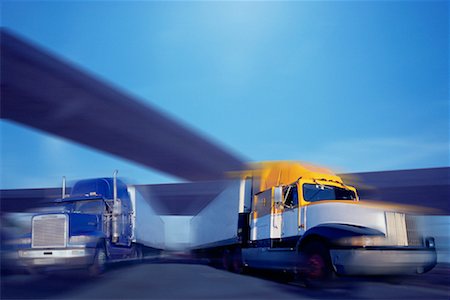 simsearch:700-00068576,k - Two Transport Trucks on Highway Stock Photo - Rights-Managed, Code: 700-00021268