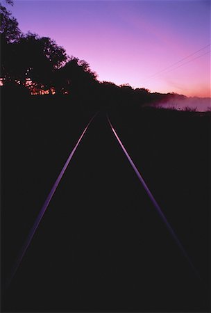 simsearch:700-00082932,k - Train Tracks at Sunset Tallahassee, Florida, USA Stock Photo - Rights-Managed, Code: 700-00021310