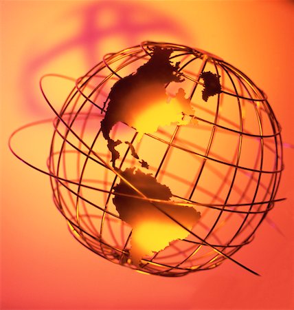 simsearch:700-00021914,k - Wire Globe and Shadow North and South America Stock Photo - Rights-Managed, Code: 700-00021915