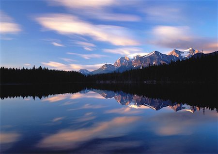 simsearch:700-00549253,k - Reflections on Herbert Lake Banff National Park Alberta, Canada Stock Photo - Rights-Managed, Code: 700-00022006