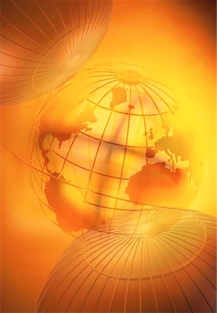 Wire Globe and Shadows North and South America, Europe And Africa Stock Photo - Rights-Managed, Code: 700-00022058