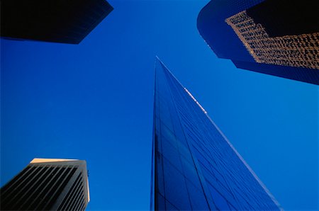 simsearch:600-05523292,k - Looking Up at Office Towers Financial District Los Angeles, California, USA Stock Photo - Rights-Managed, Code: 700-00023205