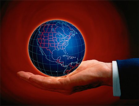 simsearch:700-00362048,k - Hand Holding Globe North America Stock Photo - Rights-Managed, Code: 700-00023649
