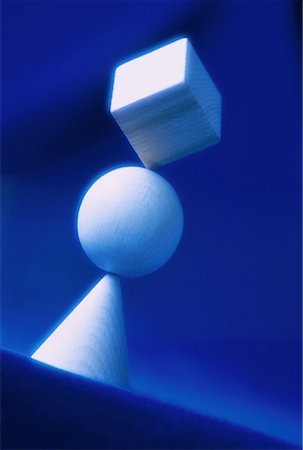 Stacked Cone, Sphere and Cube Stock Photo - Rights-Managed, Code: 700-00034363