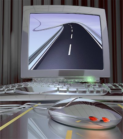 simsearch:700-00040657,k - Highway on Computer Screen Stock Photo - Rights-Managed, Code: 700-00034560