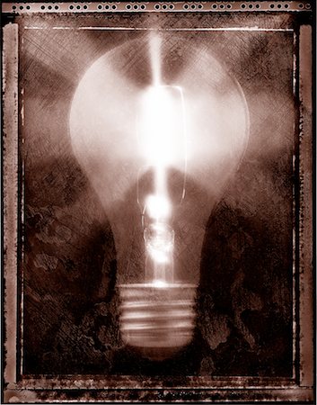 simsearch:700-00453204,k - Glowing Light Bulb Stock Photo - Rights-Managed, Code: 700-00035146