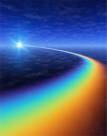 end of the rainbow - Rainbow Road in Sky Stock Photo - Rights-Managed, Code: 700-00035679