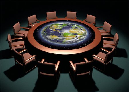 simsearch:700-00042054,k - Boardroom Table with Earth In Center Stock Photo - Rights-Managed, Code: 700-00035783