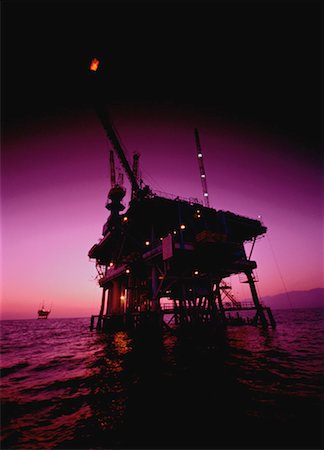 simsearch:700-00159151,k - Offshore Oil Drills at Night California, USA Stock Photo - Rights-Managed, Code: 700-00035868